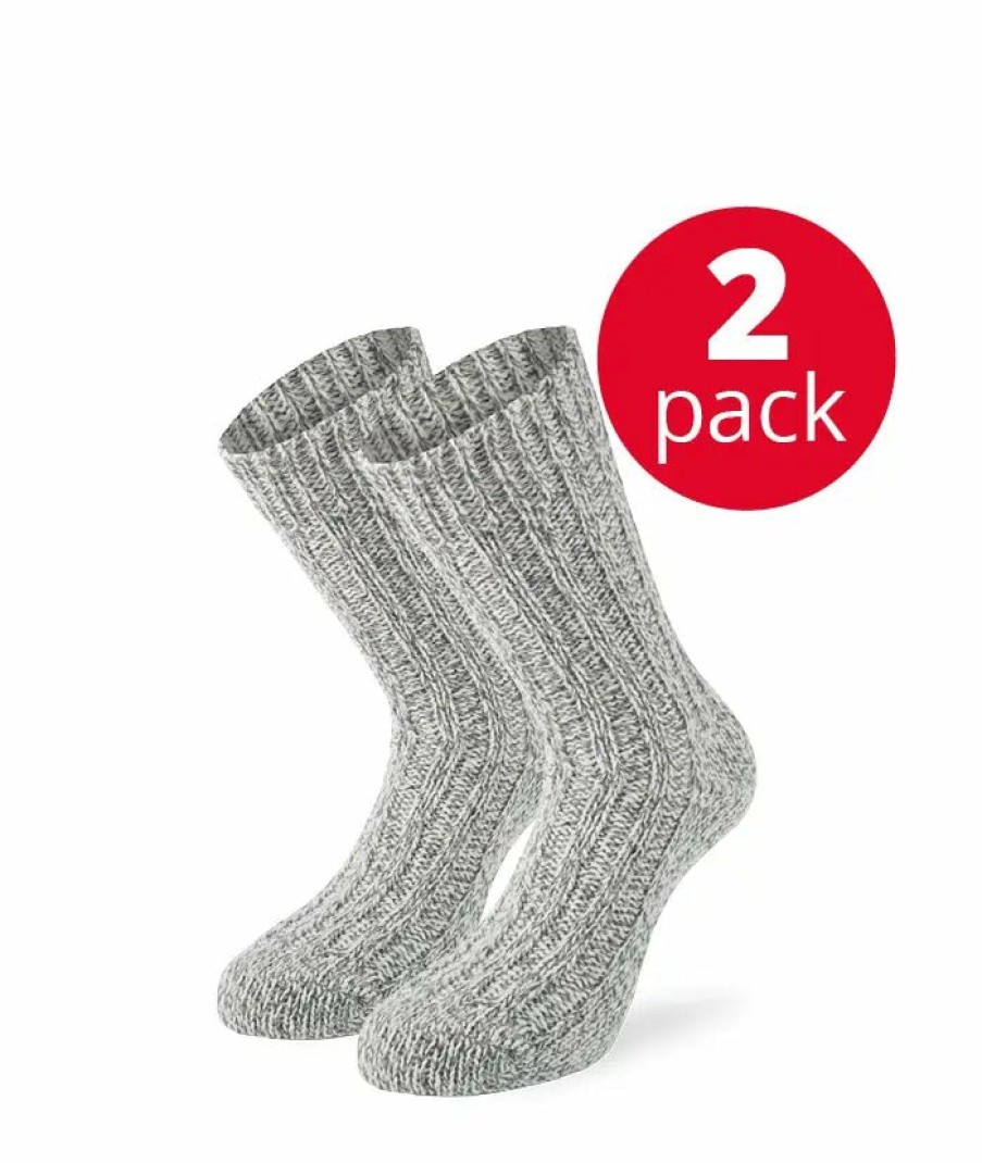 Socken Lenz Damen | Rustic "Schladming" Hellgrau