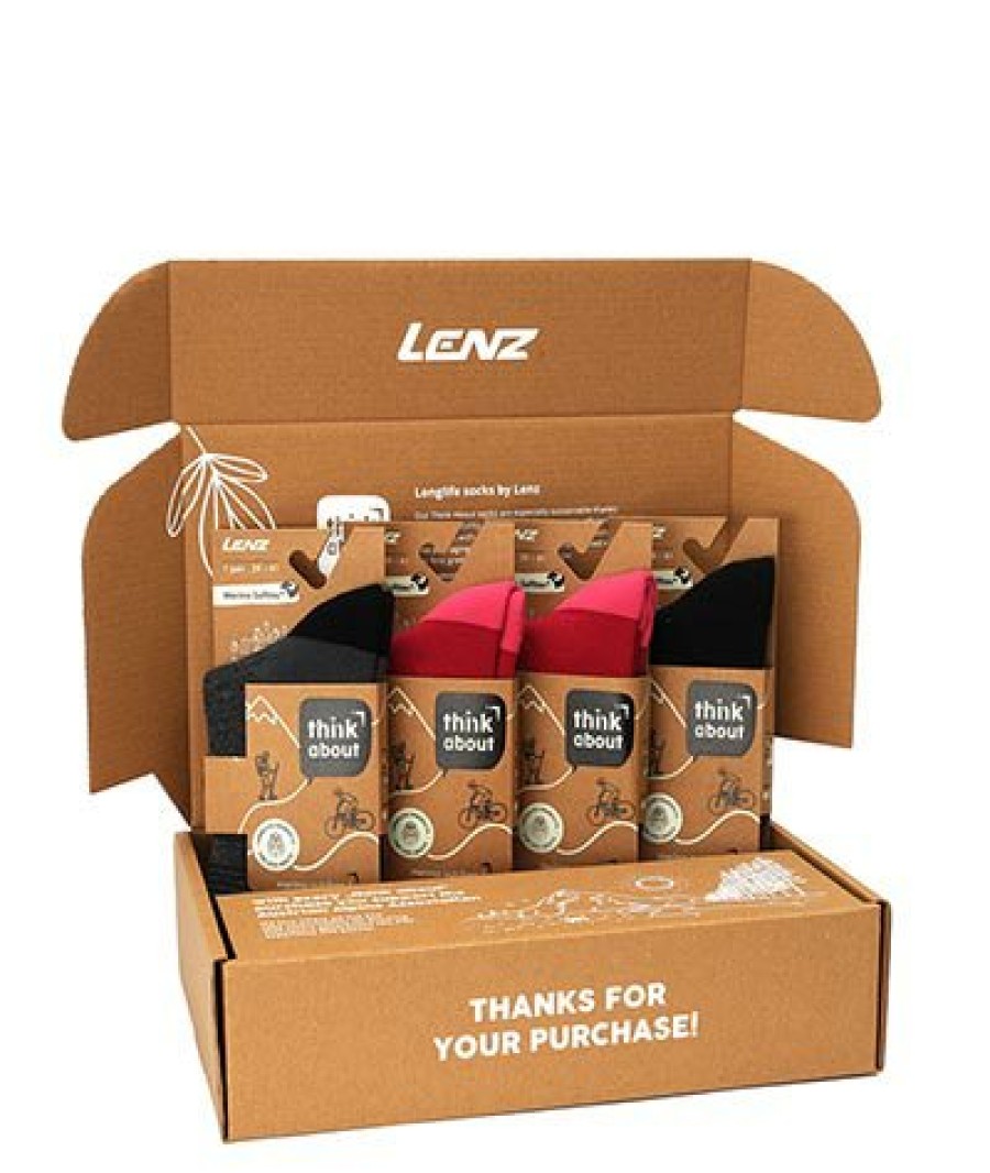 Think About Lenz Performance Boxen | Think About Merino Outdoor 1 Box Pink Mehrfarbig