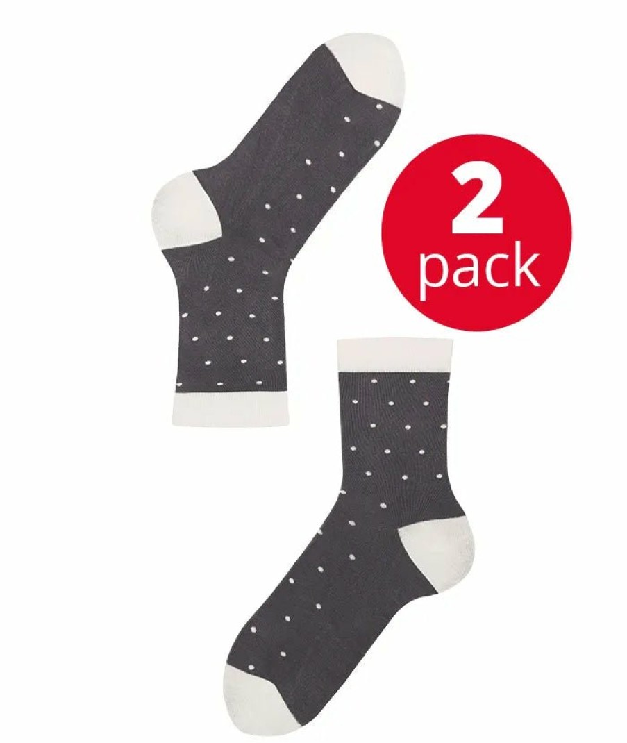 Think About Lenz Damen | Think About Women Grey White Dots