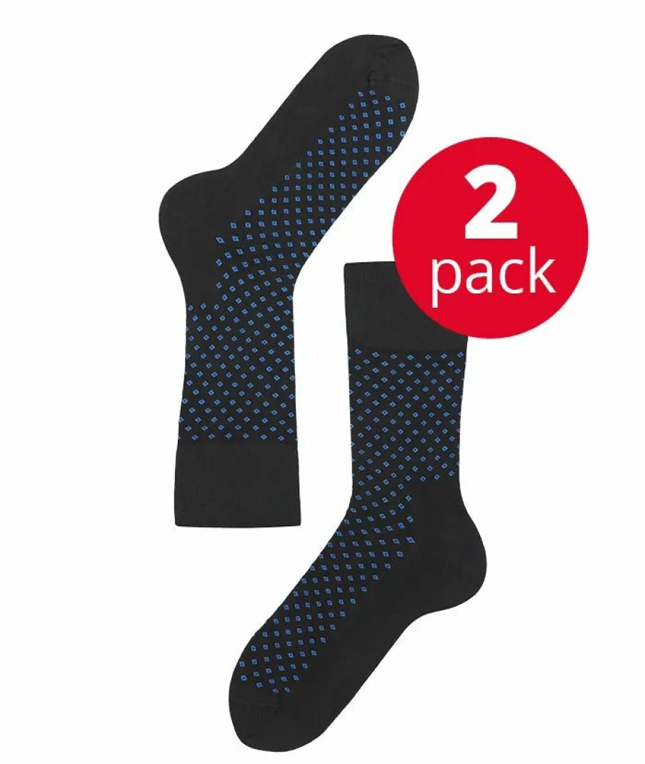 Socken Lenz Think About Casual | Think About Men Black Blue Dots